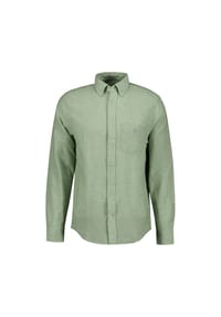 GANT - Herren Hemd - Regular Cotton Linen Shirt, Leinen-Baumwoll-Mix, einfarbig - Beige