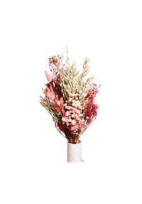 LYKKE & YOU - Ein Hauch von Rosa: Trockenblumenstrauß mit Hafer, Broom Bloom, Lagurus und Glixia - Rosa