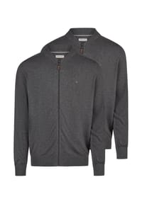 Redmond - Strickjacke 2er Pack Basic - Dunkelgrau
