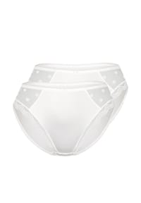 sassa - Slip DOTTED MESH 2er Pack - ivory