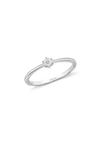 MONCARA - Damen Ring, 375er Weißgold, 1 Diamant ca. 0,01 Karat - Weißgold