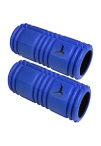 normani® - 2 x Faszienrolle - Sportrolle Massageroller - 1 x Blau / 1 x Grau