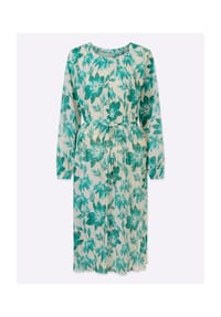 Witt - Plisseekleid - smaragd-champagner-bedruckt