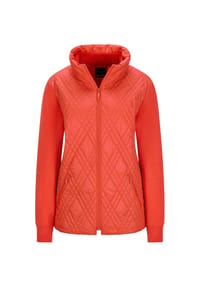 GOLDNER - Kurzgröße:  Lässige Jacke mit Strick und Stepp - orange