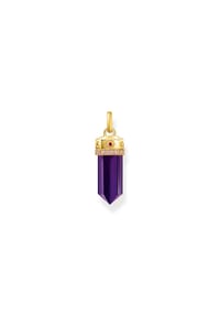 Thomas Sabo COSMIC AMULET - Kettenanhänger mit facettierten imitierten Amethyst - gelbgoldfarben, violett
