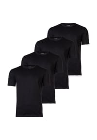 BOSS - Herren T-Shirt, 4er Pack - TShirtRN Comfort, Unterhemd, Rundhals, Cotton - Schwarz