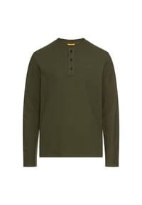 camel active - Henleyshirt aus reiner Baumwolle - Schwarz