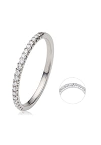 ONE ELEMENT Timeless Diamonds - 0.15 ct Diamant Brillant Memoire Ring - silber