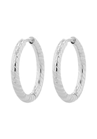 Adelia's - Adelia's Damen Creolen aus poliertem Edelstahl - silber
