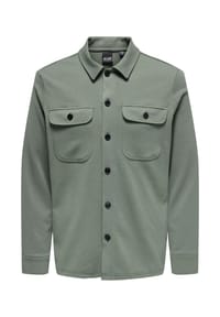 ONLY & SONS - Overshirt, Regular Fit, Langarm, Kent-Kragen, für Herren - 262142 CASTOR GRA