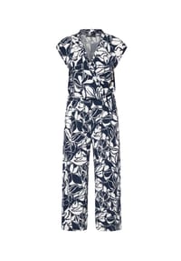 BETTY BARCLAY - Jumpsuit, Wickelausschnitt, für Damen - 8813 D.BLUE/CREAM