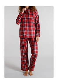 TOM TAILOR - Schlafanzug, Baumwolle, für Damen - 424 ROT-MITTEL
