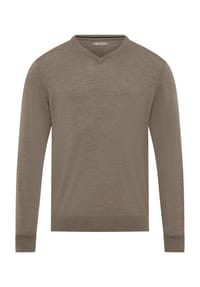 GALERIA essentials - Wollpullover, V-Ausschnitt, für Herren - 17-1310 TIMBER WOO