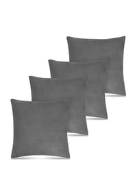 Aspero® - 4er Set Kissenbezüge Tamara - Anthrazit