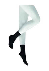 KUNERT - SENSUAL COTTON Kurzsocken, uni, Elastikbund, für Damen - 0070 BLACK