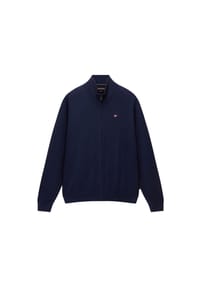 NAPAPIJRI - Herren Strickjacke - DAMAVAND, Wolle, Stehkragen, Regular Fit - Blau