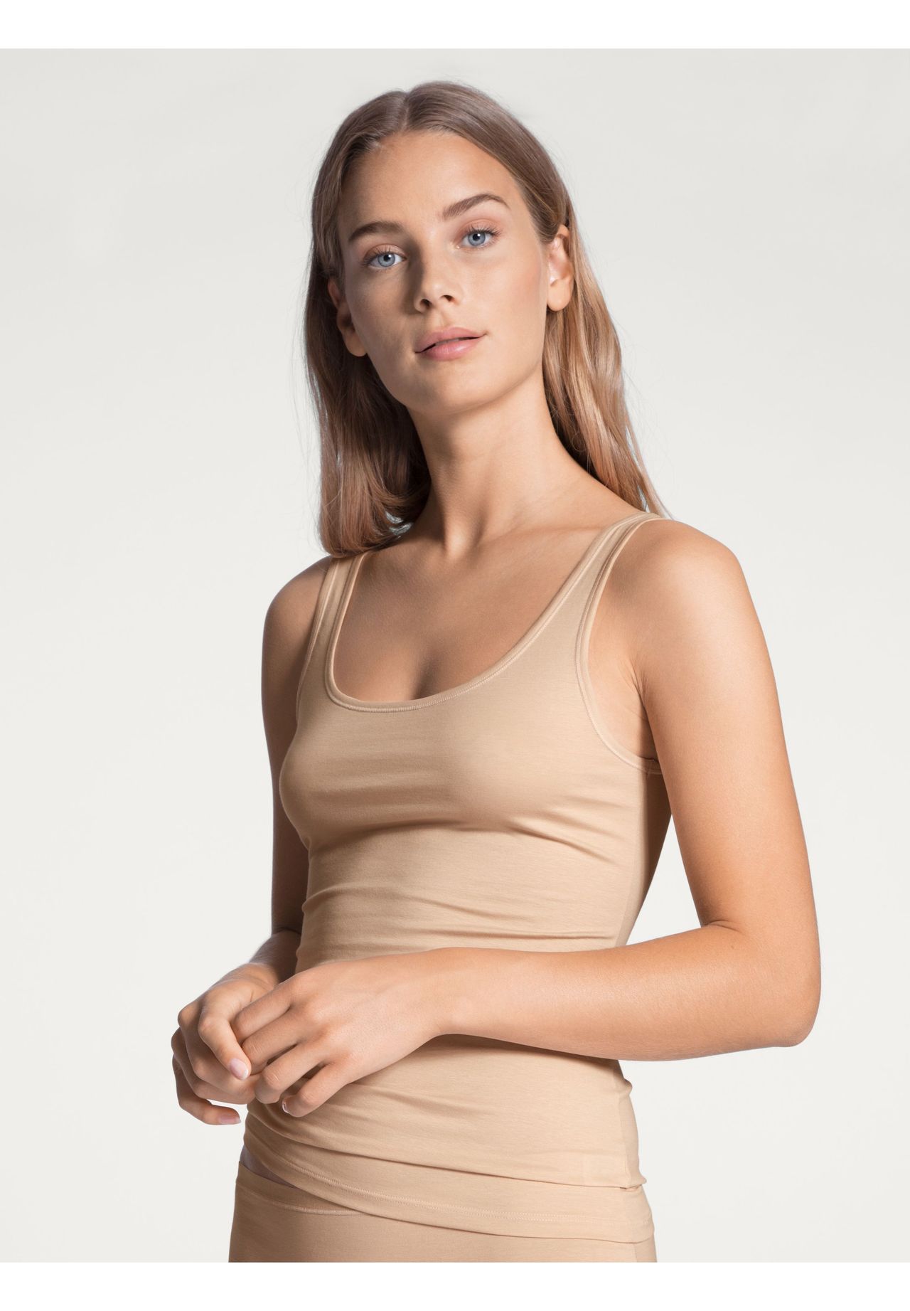 Calida Natural Comfort Unterhemd, Single-Jersey, U-Ausschnitt, FüR Damen, Rosa, M