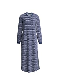 CALIDA - Damen Langarm-Nachthemd, Länge 130 cm Midnight Hearts - peacoat blue
