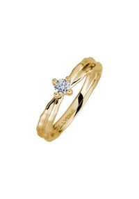 LYOMI - Ring 585/- Gold 1 Diamant 0,15ct. - gelb