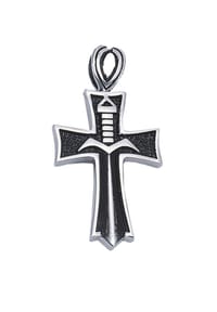 Adelia's - Herren Edelstahl Kreuz Anhänger - silber