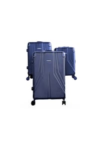 ALMINA® - 3 Tlg. Koffer-Set mit 4 Rädern Hartschale mit Kantenschutz 360° - Blau 74 x 48 x 29 cm