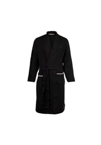 BOSS - Herren Bademantel - Robe, Morgenmantel, Baumwolle, Logo - 001  BLACK