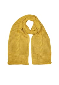 collezione alessandro® - Italienischer Schal Zopf weich und warm - blau