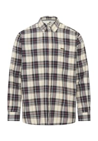 GLOBETROTTER - Freizeithemd, Langarm, Button-Down-Kragen, für Herren - BLACK/MOSTARD/OLIV