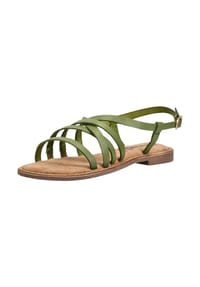 LAZAMANI - Leder/Textil Sandalen - Grün
