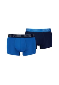PUMA® - Herren Boxershorts, 2er Pack -  Everyday Trunks 2P, Cotton Stretch, einfarbig - 001 BLACK / BLACK