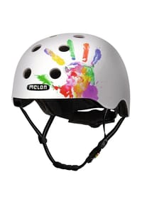 melon® - City-Fahrradhelm "All Stars", handprint matt - weiß