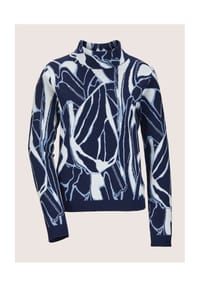 MADELEINE - Jacquard-Pullover - marine / wollweiß / himmelblau