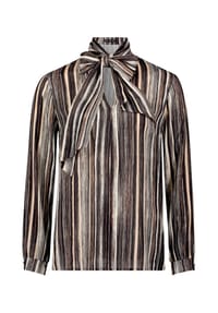 BETTY BARCLAY - Schlupfbluse mit Schleifenknoten - Black/Taupe