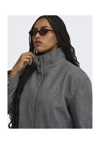 ONLY CARMAKOMA - Blouson, Stehkragen, für Damen - 179074 D.GREY MEL.