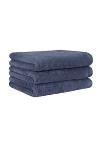 Cawö - Gästetuch, 3er Pack - Lifestyle, Walkfrottier, Baumwolle, einfarbig - Anthrazit