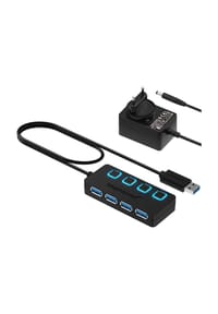 MANIKE - Sabrent HB-UMP3 4-Port USB 3.0 Hub – Hochgeschwindigkeits USB Erweiterungsadapter - 