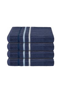 uncover by SCHIESSER - Handtuchset Ohio - 4-teilig - Dunkelblau