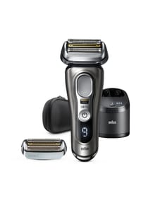 BRAUN S9 PRO - Rasierer "9465cc", Premium Rasierer Herren mit gratis Ersatz-Scherkopf, Elektrorasierer & Trimmer, 60 Min. Akkulaufzeit, Wet&Dry Anwendung auf 1-, 3- und 7-Tage-Bart - 