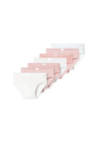 SCHIESSER - Mädchen Slips, 7er Pack - Kids, 7PACK Single Jersey Slips, Unterhose, Basic - Blau/Weiß