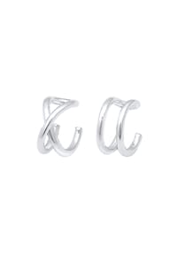 elli. - Ohrringe Earcuff Klemme Set Geo Basic Minimal 925 Silber - Gold