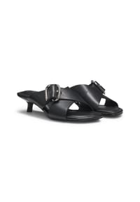 HUGO - Pantoletten, Zickzack-Details, für Damen - 001  BLACK