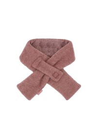 maximo® - GOTS MINI-Steckschal, Wollfleece, Jerseyfutter - braunmeliert