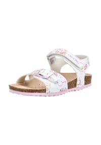 GEOX - Lederimitat Sandalen - Weiß/Pink