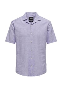 ONLY & SONS - Freizeithemd, Slim Fit, Kurzarm, Reverskragen, für Herren - 188758 WHITE
