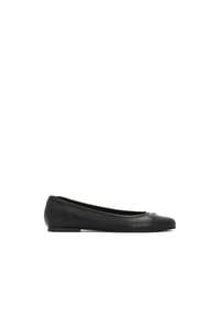 Kazar - Klassische schwarze Lederballerinas - Schwarz