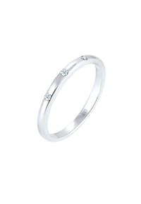 elli. DIAMONDS - Ring Bandring Diamant (0.045 Ct) 925 Sterling Silber - Silber