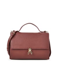 PATRIZIA PEPE - Handtasche Leder 28 cm - hot brown