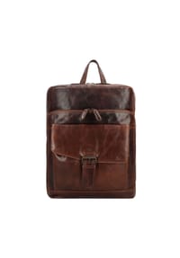 GREEN BURRY - Rugged Business-Rucksack Leder 39 cm Laptopfach - brown