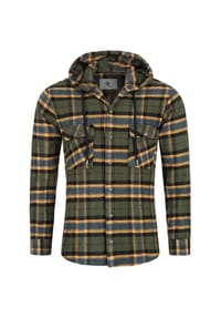 Rock Creek - Hemd Kariertes Hemd mit Kapuze Regular Fit - Braun