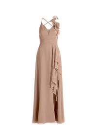 Vera Mont - Chiffonkleid mit Volant - Soft Rouge